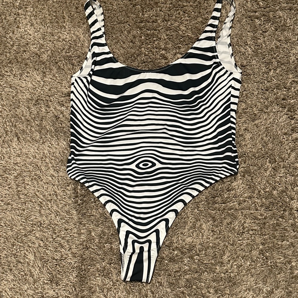 Zebra Print One-Piece Swimsuit
